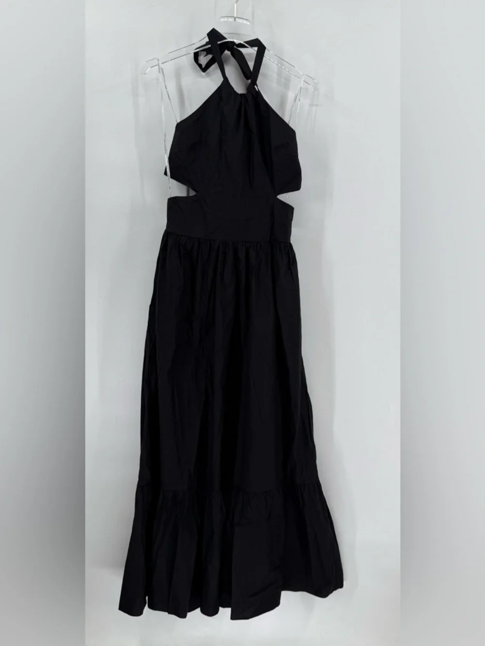 Self‎ contrast x Anthropologie black cut out maxi dress size medium NWT - Picture 2 of 6